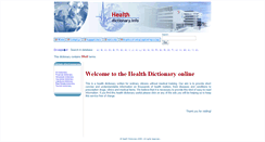 Desktop Screenshot of healthdictionary.info